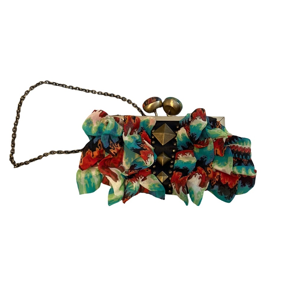 Vintage Aria Red,Blue and green Artistic Clutch
